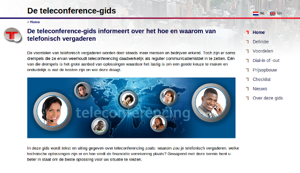 De teleconference-gids is een rijke bron van informatie.